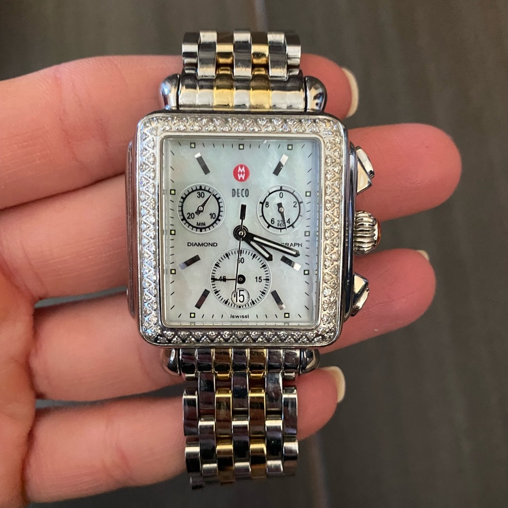 Michelle Deco Diamond Dial Watch 33mm x 35mm